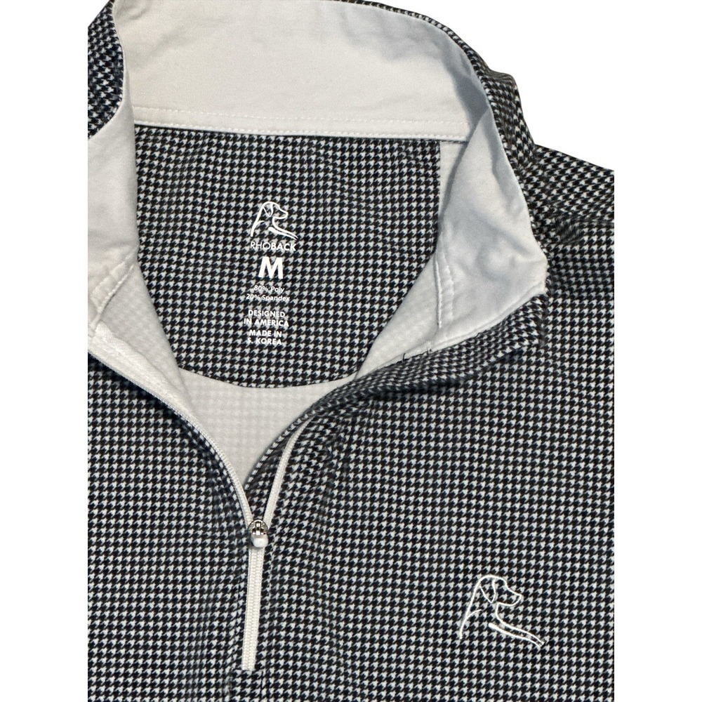 Rhoback Performance Quarter Zip BL/White Logo Pullover Women's Size M Poly/Spand - Picture 3 of 8
